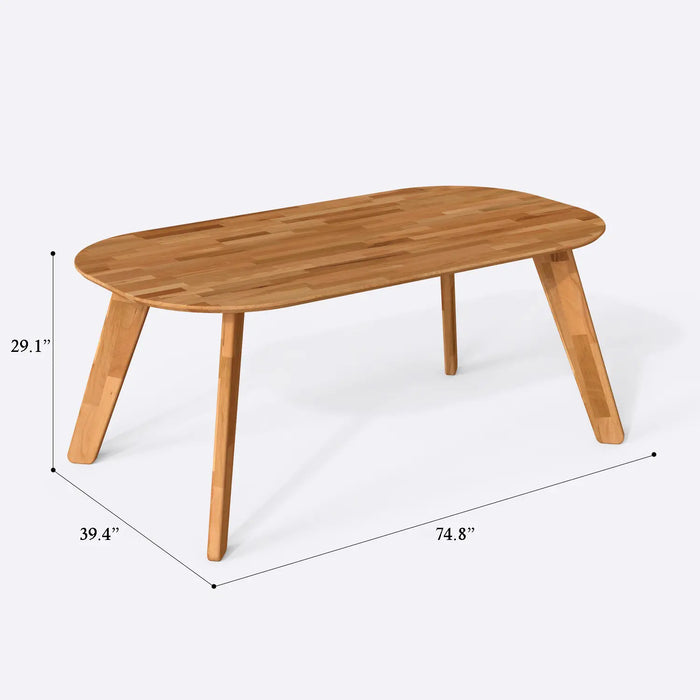 Monroe Solid Wood Oval Dining Table - Minimalist Design