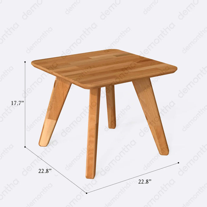 Dakota Solid Wood Square Coffee Table – Minimalist Living Room Table