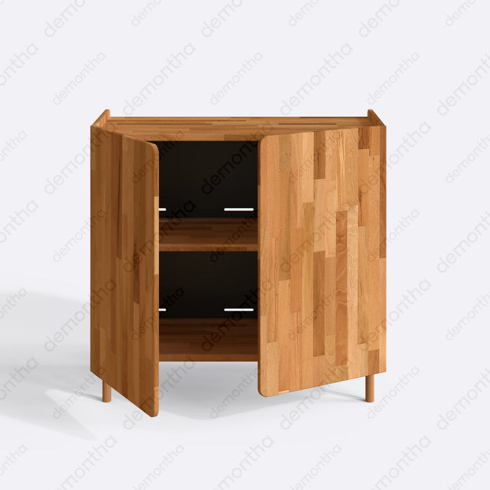 Hazy Wood Coffee Bar Table with Storage – Furniture for Coffee Bar Setup