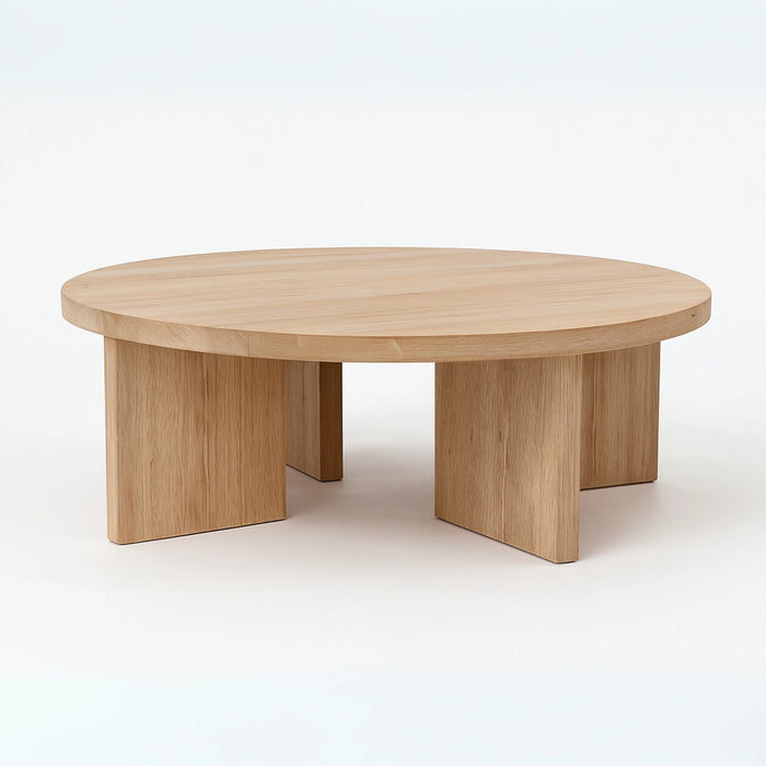 Front view of the wood cffee table