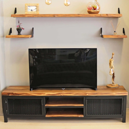 Solid Walnut Wood TV Stand