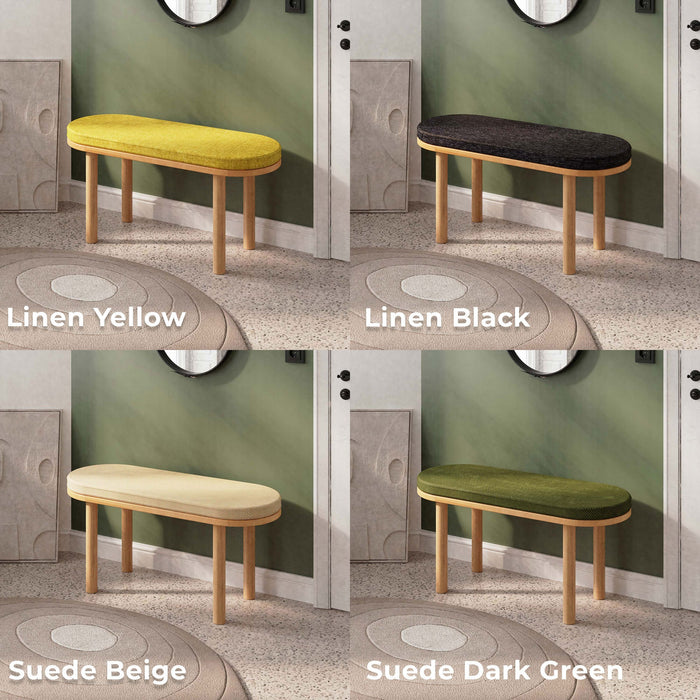 Soho Wood & Linen Bench