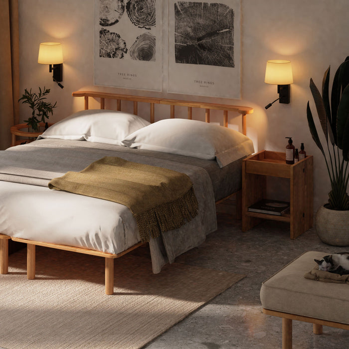Compton Beech Wooden Nightstand