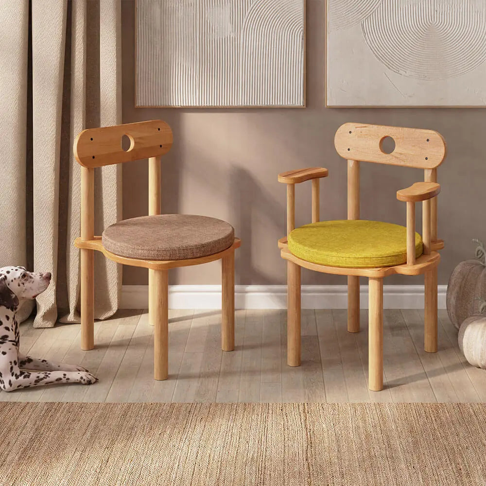 Modern wood dining chairs collection featuring handcrafted solid wood designs in various finishes and customizable options for style, size, and upholstery to suit your dining space