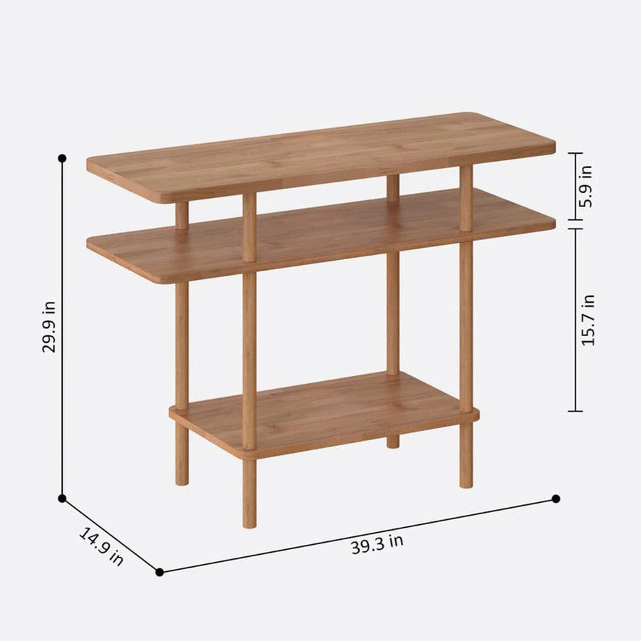 Queens Solid Beech Wood Console Table | Modern Minimalist Entryway Table Demontha