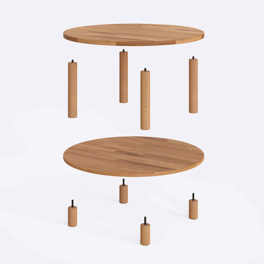 Lynn Round Beech Wood Coffee Table Demontha