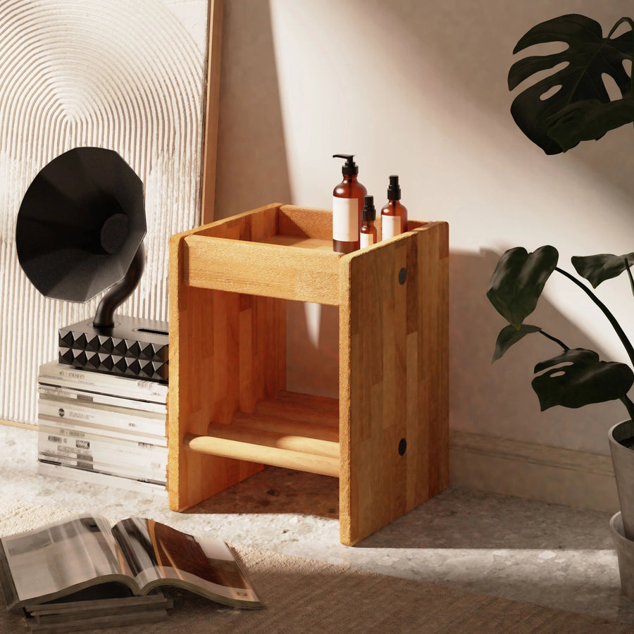 Manhattan Minimalist Wooden Nightstand Demontha