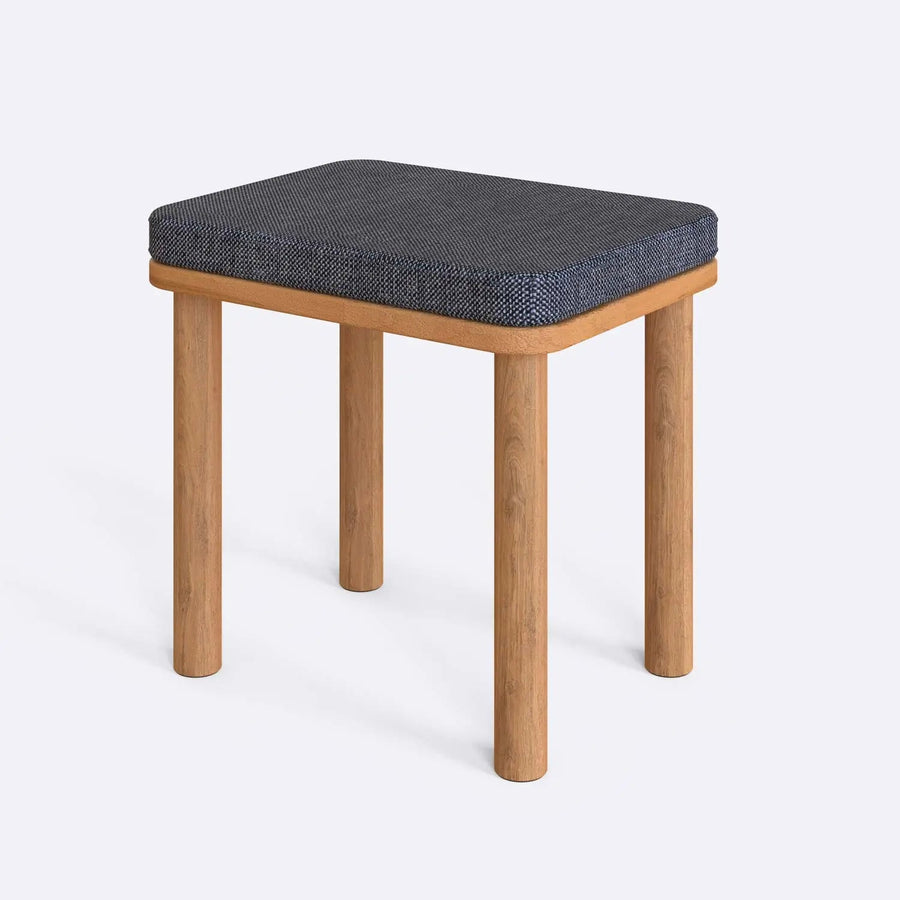 Potter Solid Beech Wood Stool | Modern Upholstered Wooden Stool Demontha