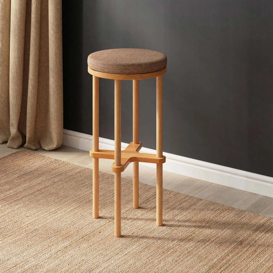 Lee Beech Wood Bar Stool Demontha