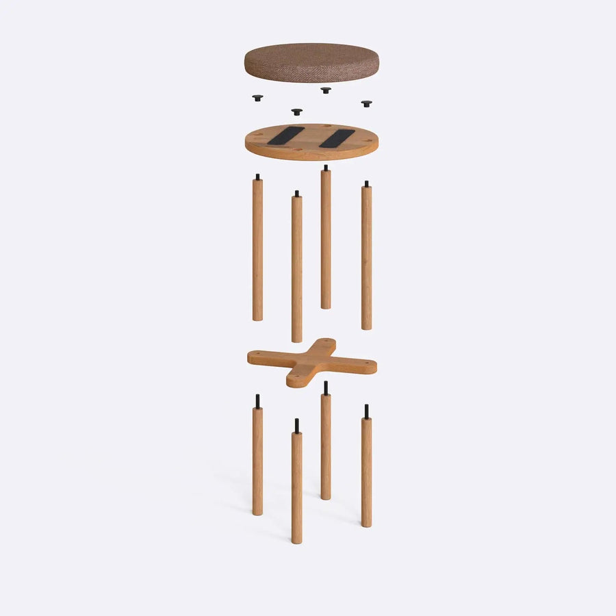 Lee Beech Wood Bar Stool Demontha