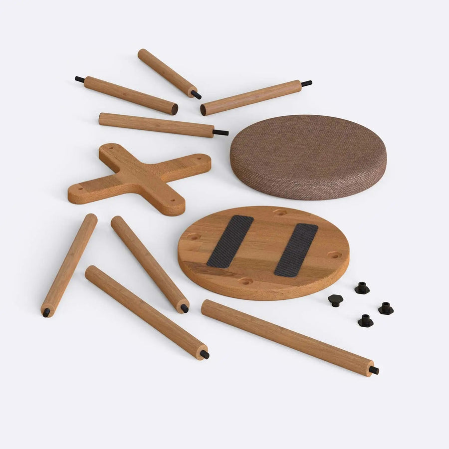 Lee Beech Wood Bar Stool Demontha