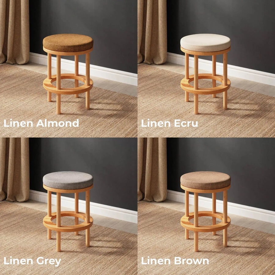 Grant Beech Wooden Bar Stool Demontha