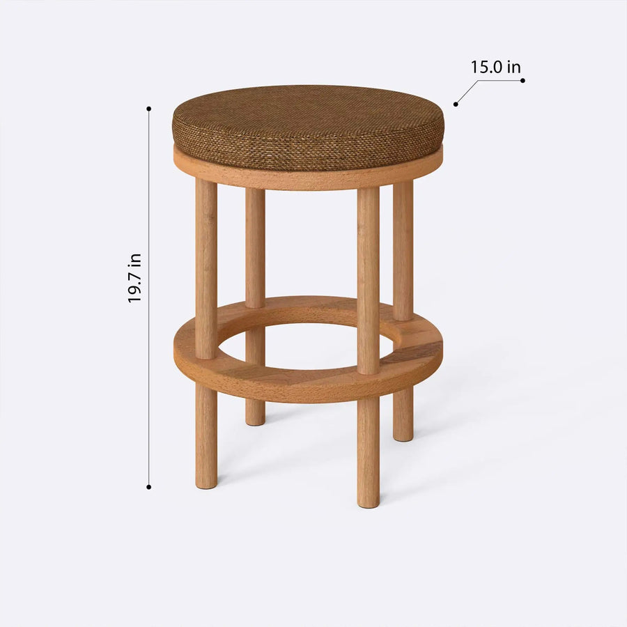 Grant Beech Wooden Stool Demontha