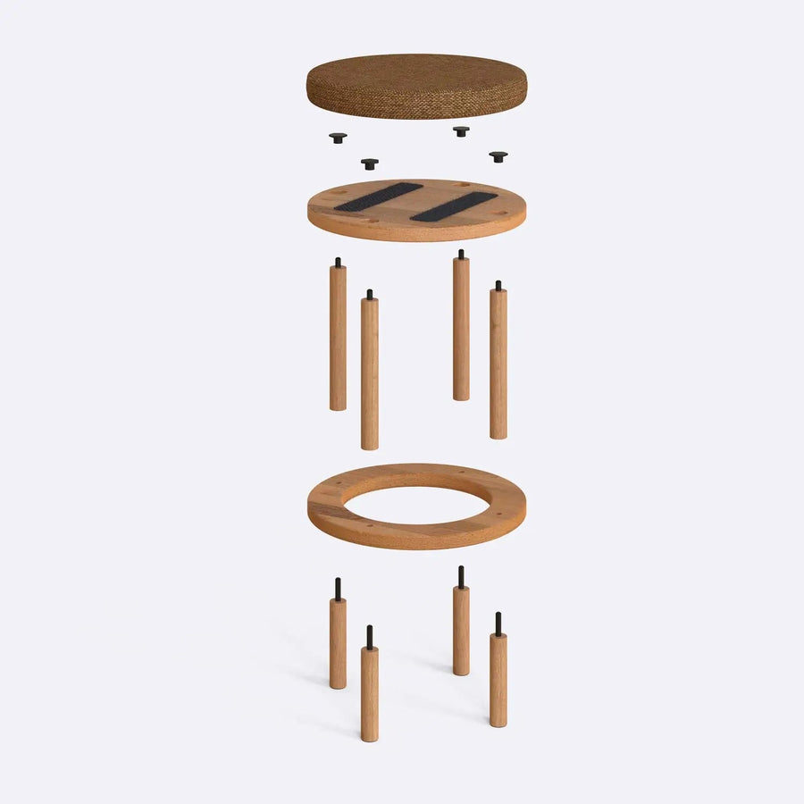 Grant Beech Wooden Stool Demontha
