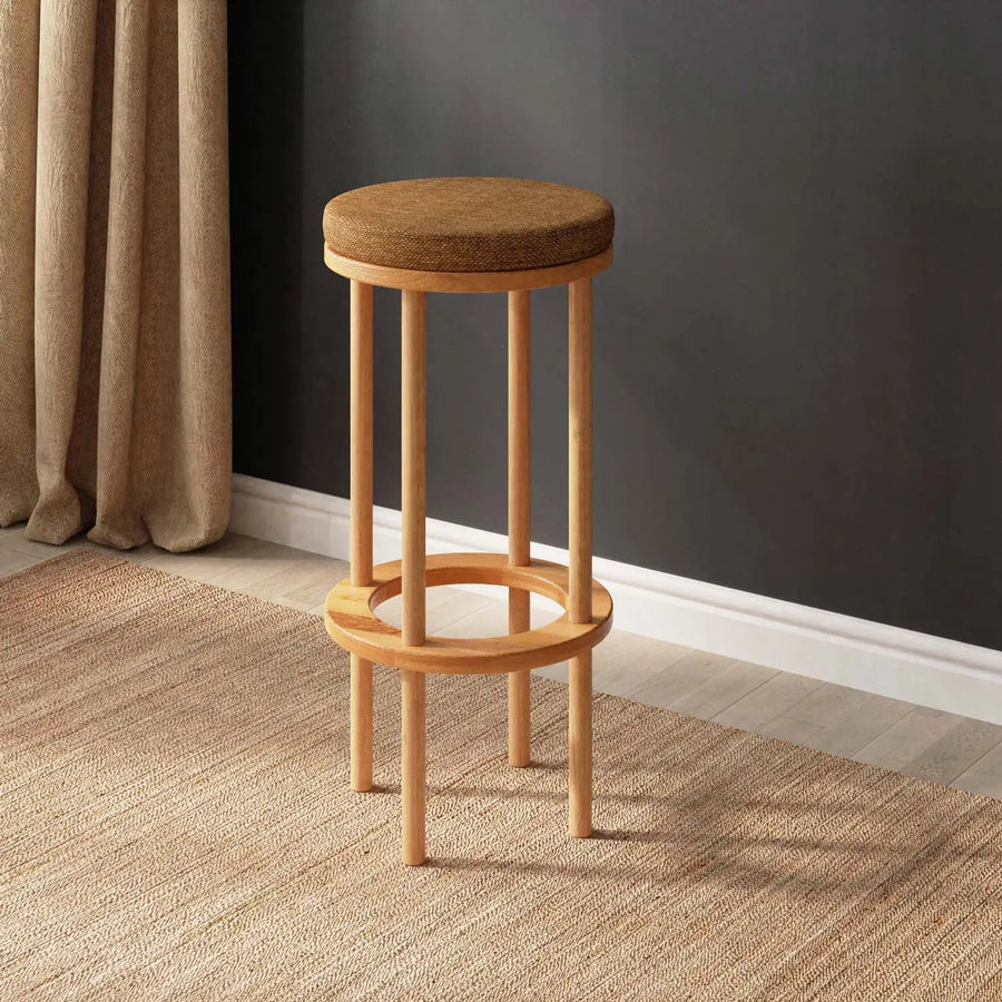 Grant Beech Wooden Bar Stool Demontha