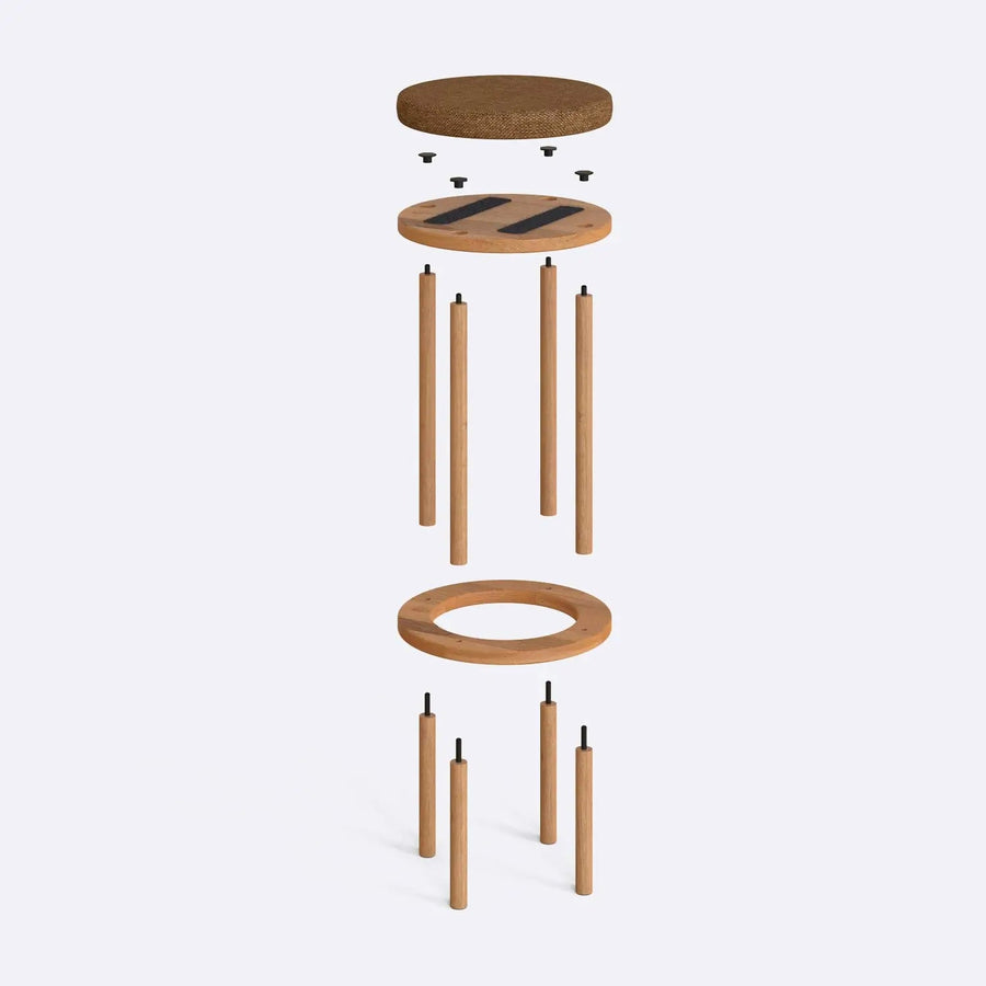 Grant Beech Wooden Bar Stool Demontha