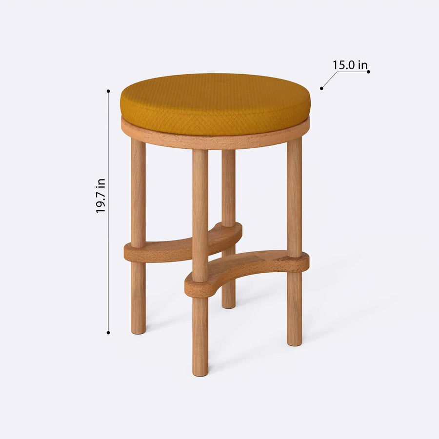 Castro Wooden Stool Demontha