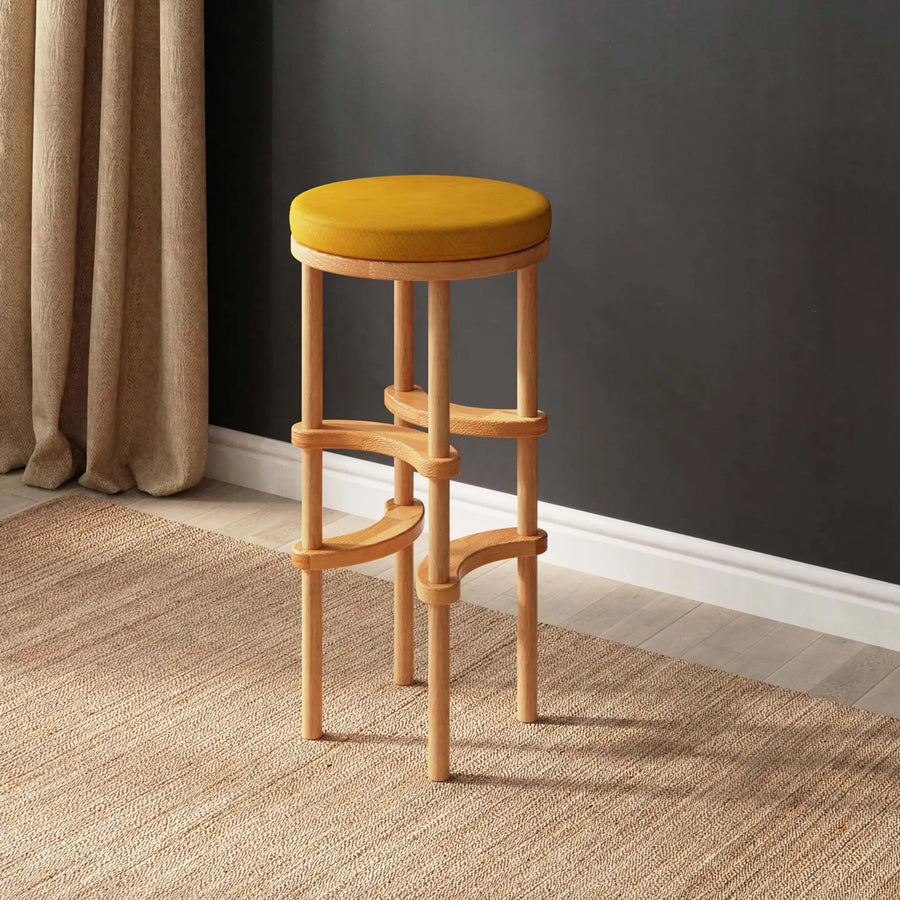 Castro Wooden Bar Stool Demontha
