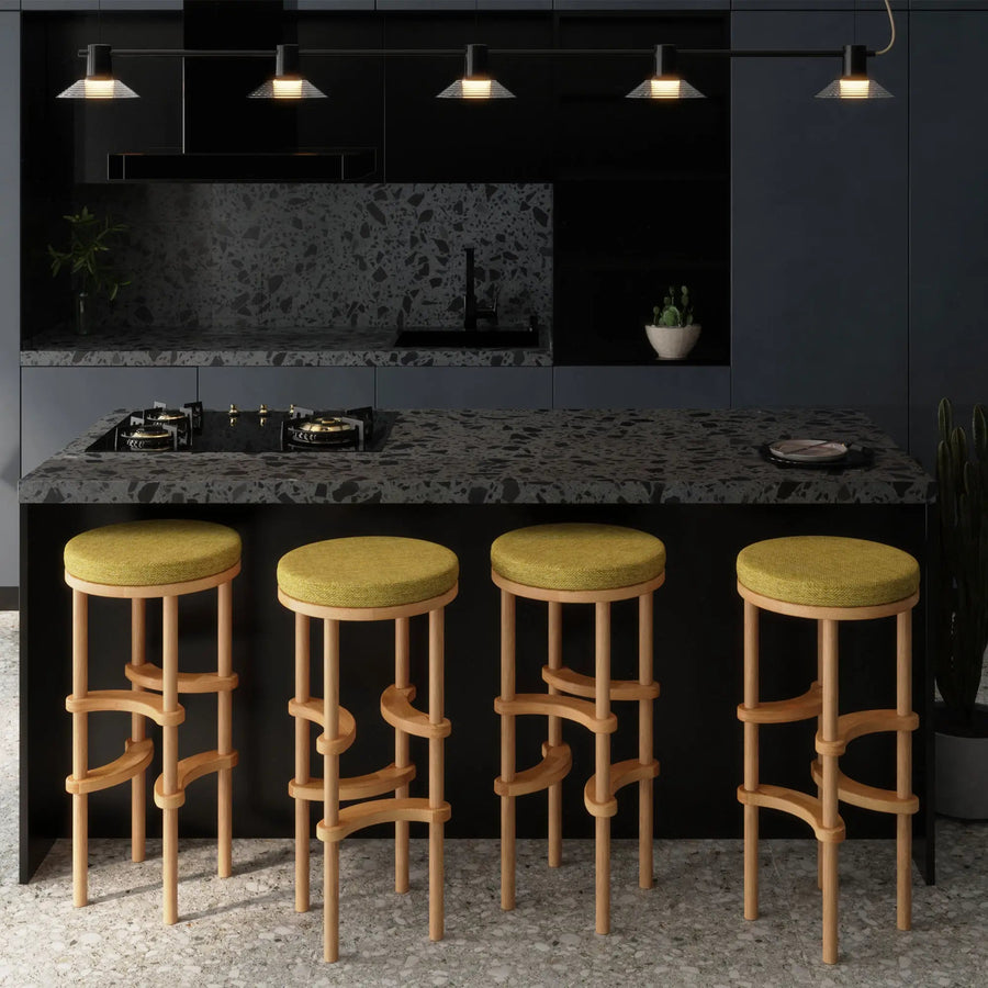 Castro Wooden Bar Stool Demontha