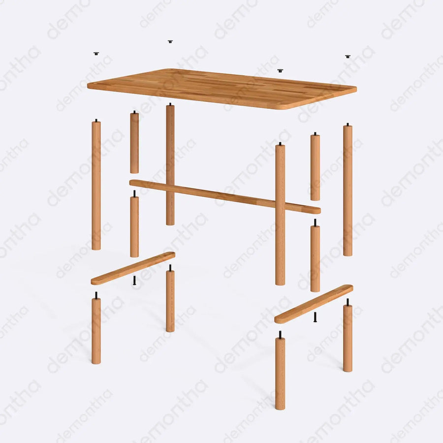 Pasific Wooden Counter Height Table - Minimalist Bar Table Design Demontha