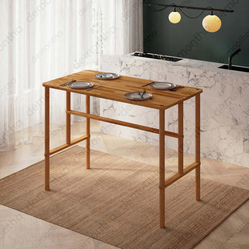 Pasific Wooden Counter Height Table - Minimalist Bar Table Design Demontha
