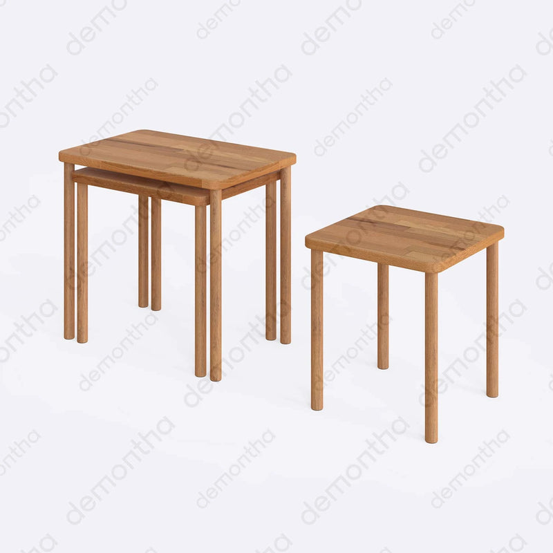 different sizes of coffee table in one set