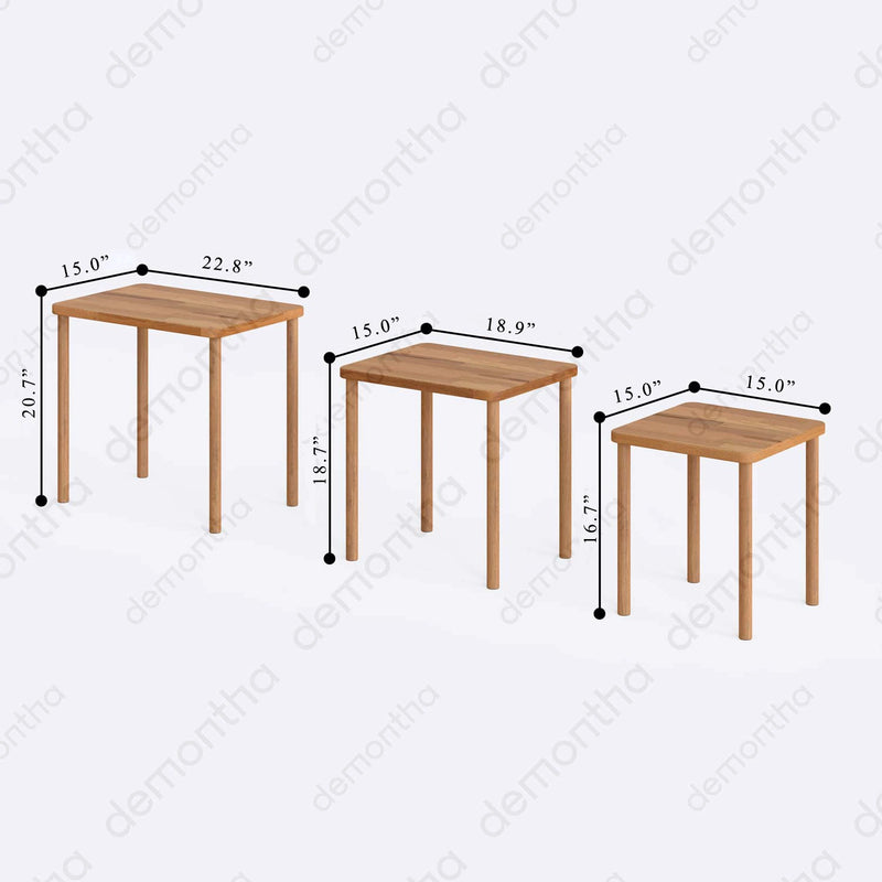 inches of the coffee tables