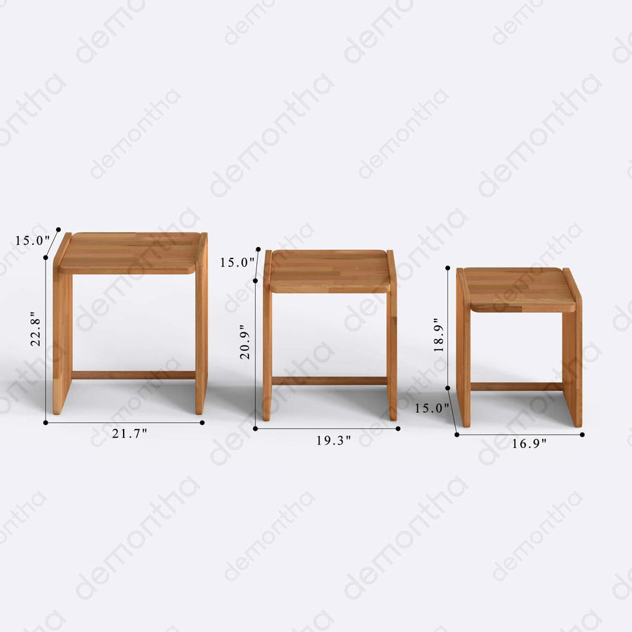Compton Nesting Tables Coffee Table - Minimalist Design Demontha