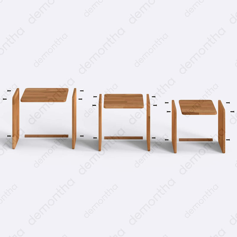 Compton Nesting Tables Coffee Table - Minimalist Design