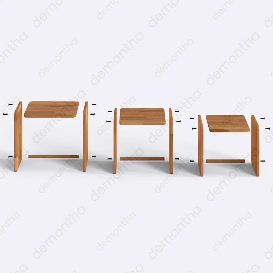 Compton Nesting Tables Coffee Table - Minimalist Design Demontha