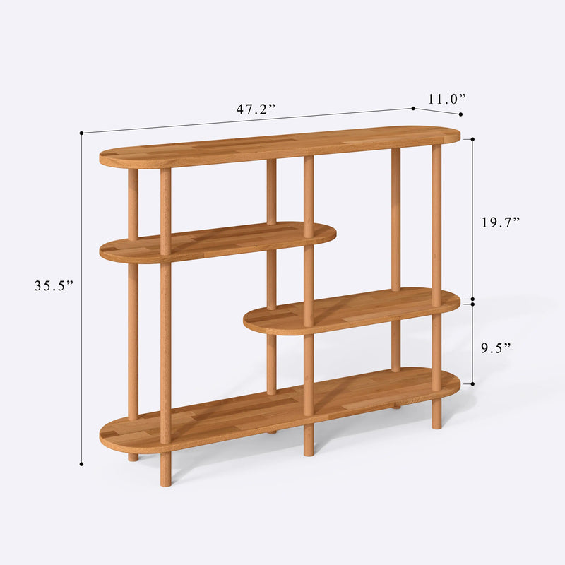 Oslo Shallow Bookcase | Low Shelving Unit