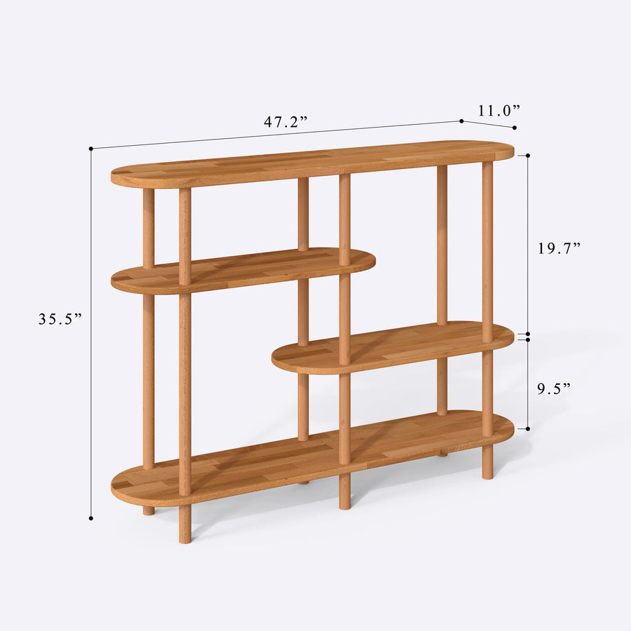 Oslo Shallow Bookcase | Low Shelving Unit Demontha