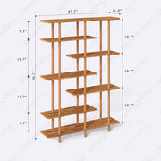 Palermo Minimalist Tall Etagere Bookcase with 7 shelves - Stylish & Durable Demontha