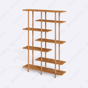 Palermo Minimalist Tall Etagere Bookcase with 7 shelves - Stylish & Durable Demontha