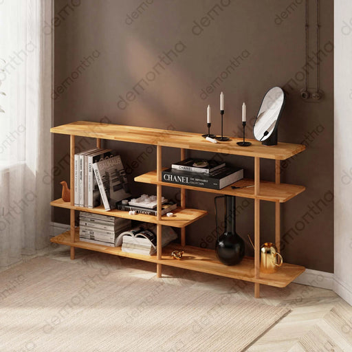 Palermo Minimalist Short Etagere Bookcase with 4 shelves - Stylish & Durable Demontha