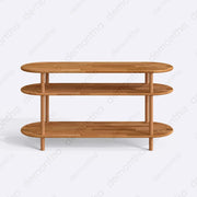 Dublin Solid Wood Minimalist Etagere Tv Stand Demontha
