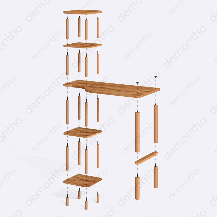 Hera Solid Beech Wood Computer Table Demontha