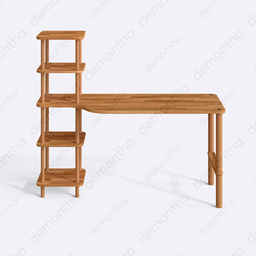 Hera Solid Beech Wood Computer Table Demontha