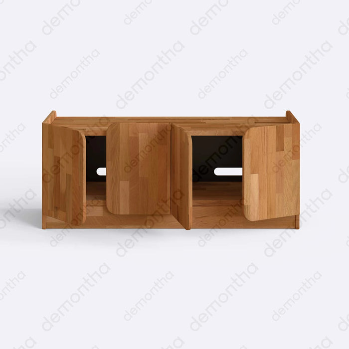 Orion Wooden TV Stand – Solid Wood TV Console with Closed Storage