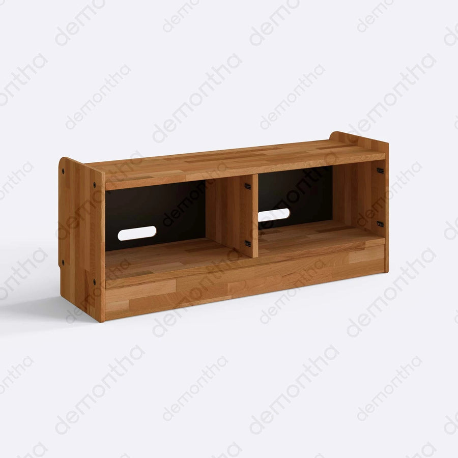 Orion Wooden TV Stand – Solid Wood TV Console with Closed Storage Demontha