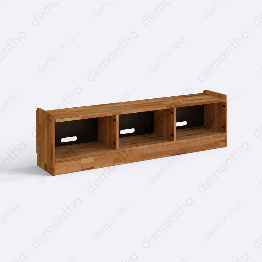 Orion Wooden TV Stand – Solid Wood TV Console with Closed Storage Demontha