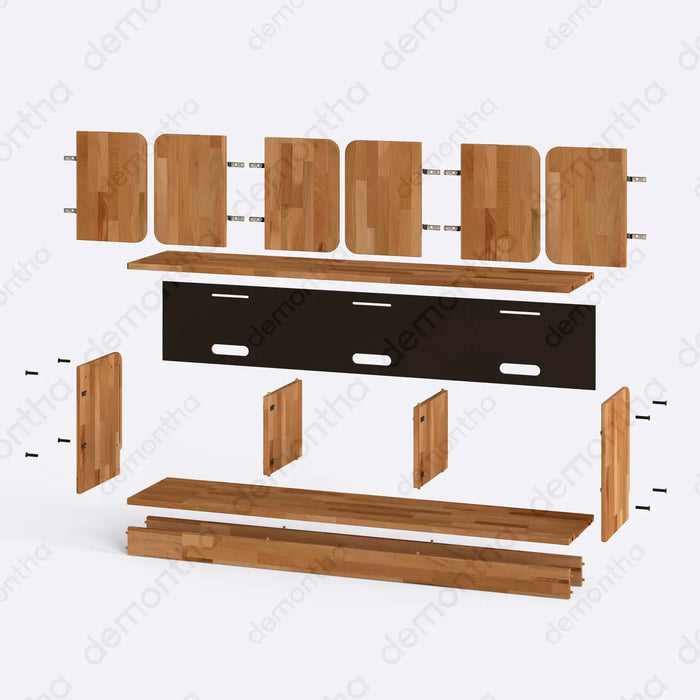 Orion Wooden TV Stand – Solid Wood TV Console with Closed Storage