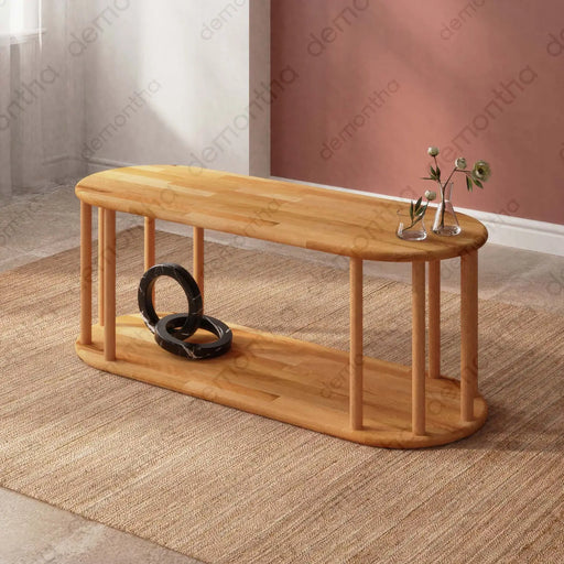 Kyoto Natural Wood Coffee Table - Minimalist Design Demontha