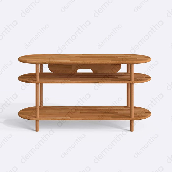 Athens Minimalist Wooden TV Stand with Open Storage