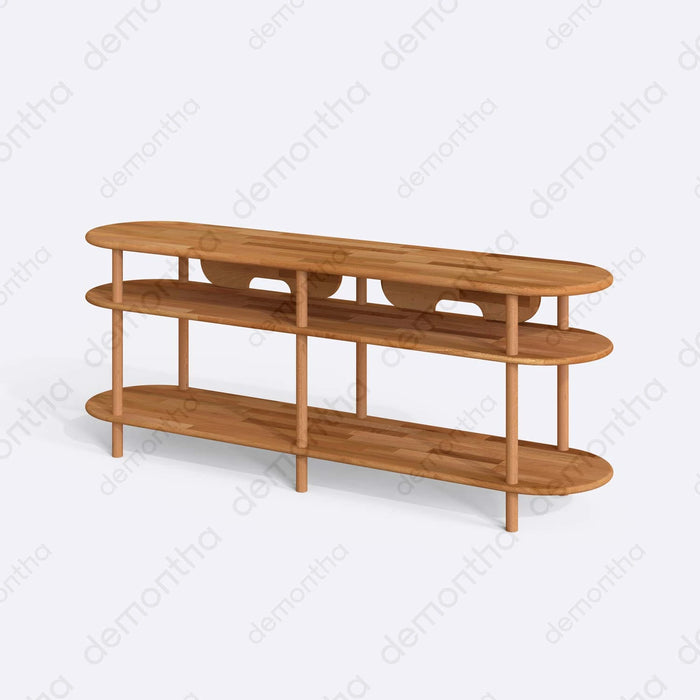 Athens Minimalist Wooden TV Stand with Open Storage