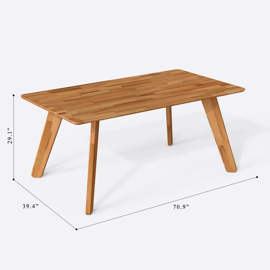 Dakota Natural Wood Dining Table | Rectangle Modern Design Demontha
