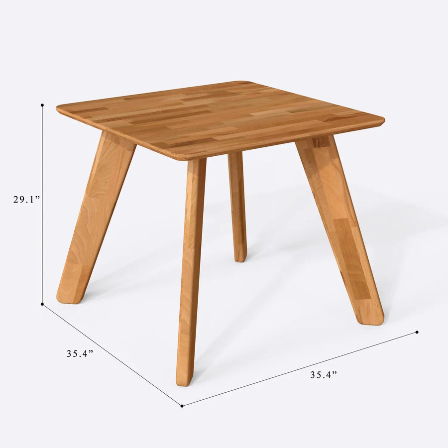 Dakota Square Dining Room Table | Solid Wood Modern Design Demontha