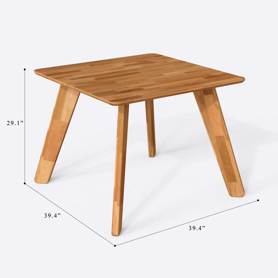 Dakota Square Dining Room Table | Solid Wood Modern Design Demontha