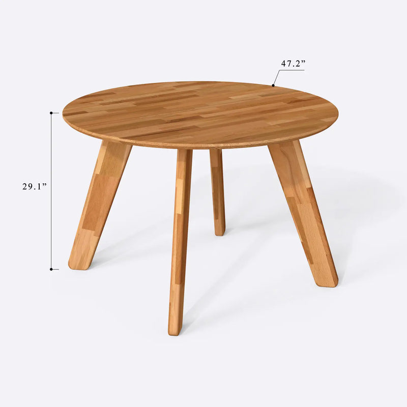 Monroe Solid Wood Round Kitchen Table | Modern Design