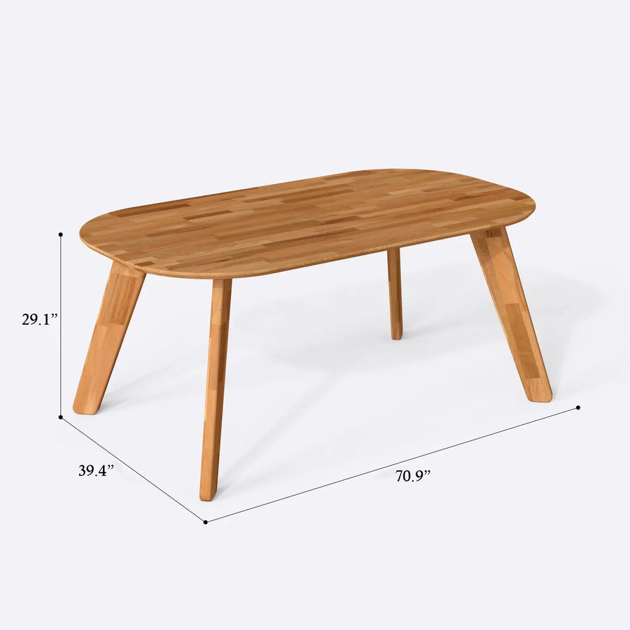 Monroe Solid Wood Oval Dining Table - Minimalist Design Demontha